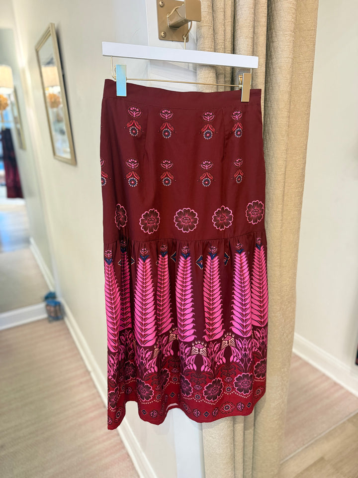 Ada Maxi Skirt Geo Ferns