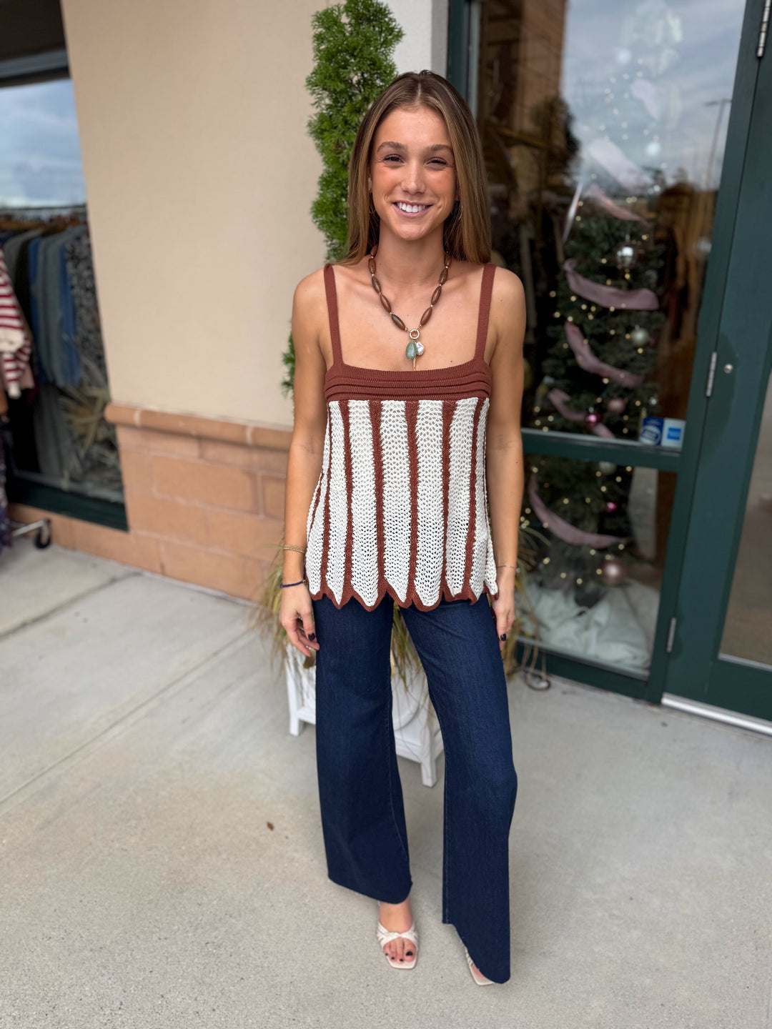 Cacao Knit Cami Top