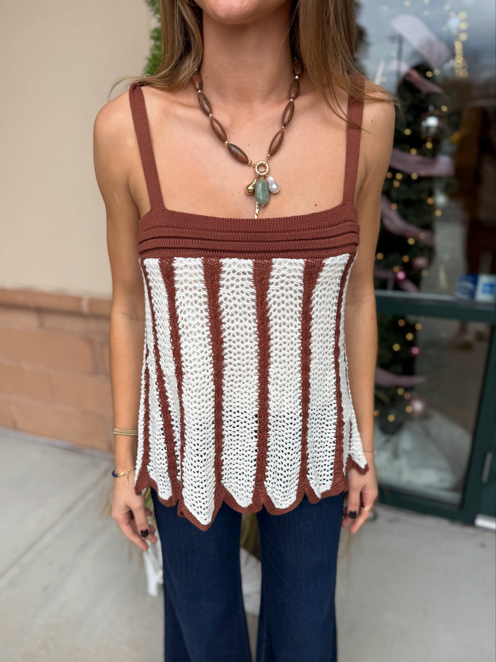 Cacao Knit Cami Top