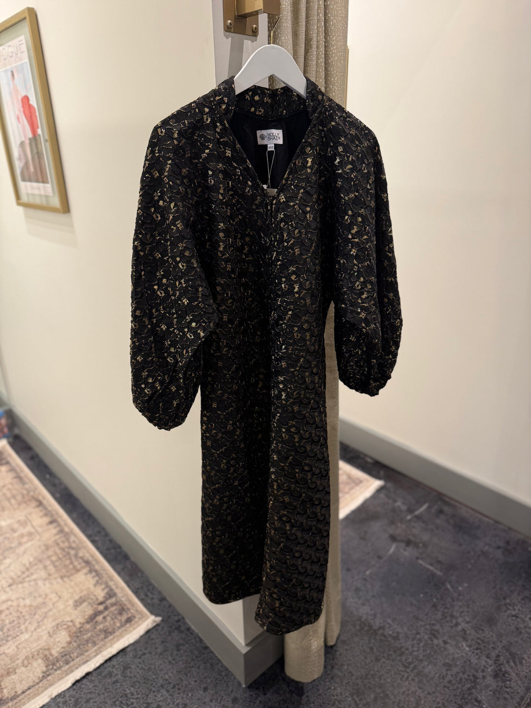 Annie Dress Black Tie Jacquard