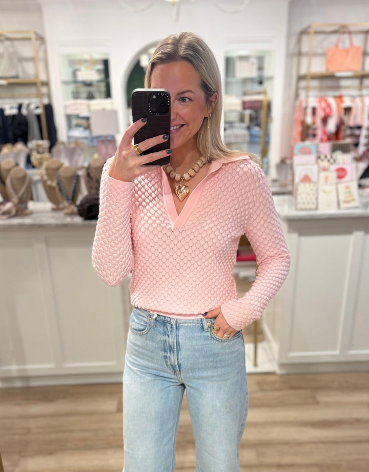 Jill Bubble Sweater Pink