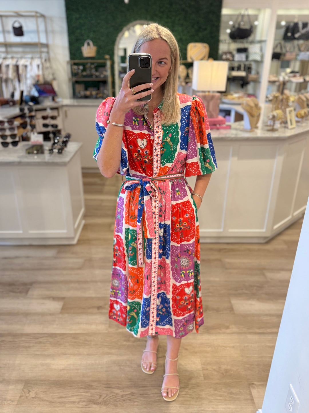 Melody Scarf Print Dress