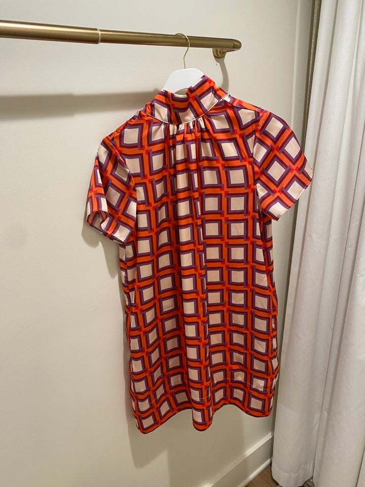 coral and cream dress MOLOKAI CROCHET DRESS