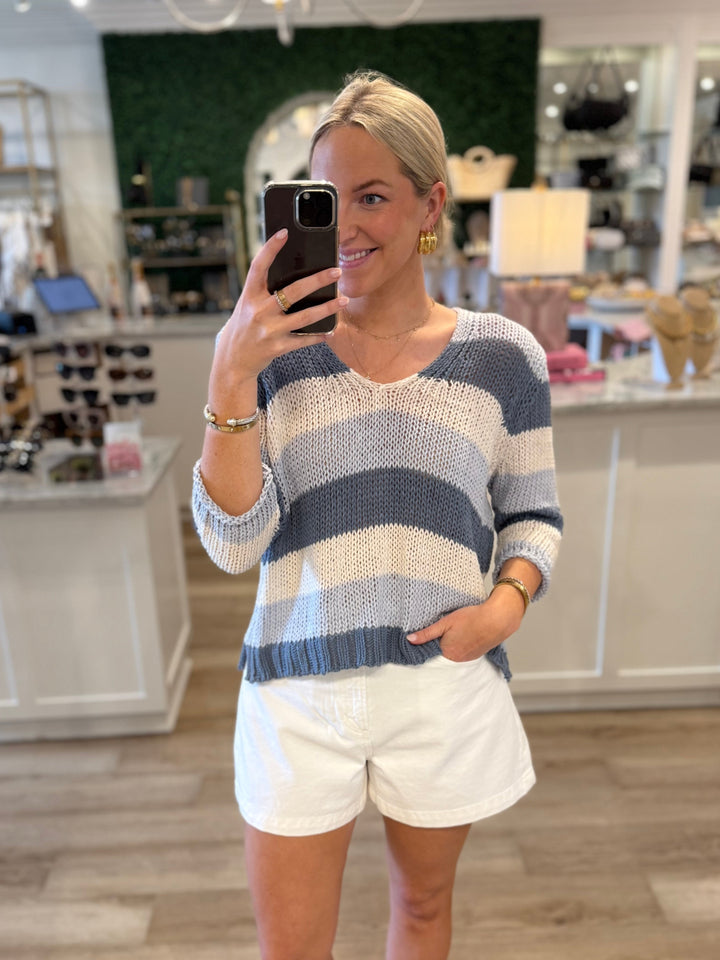 Hadley 3/4 Sleeve V Cotton