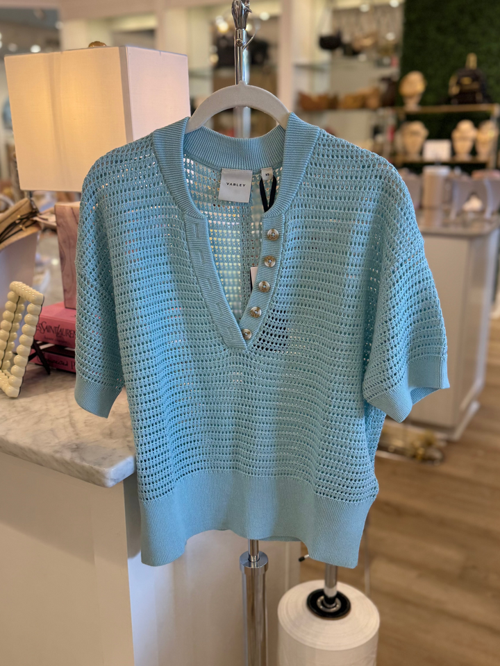 Callie Knit Top Porcelain Blue