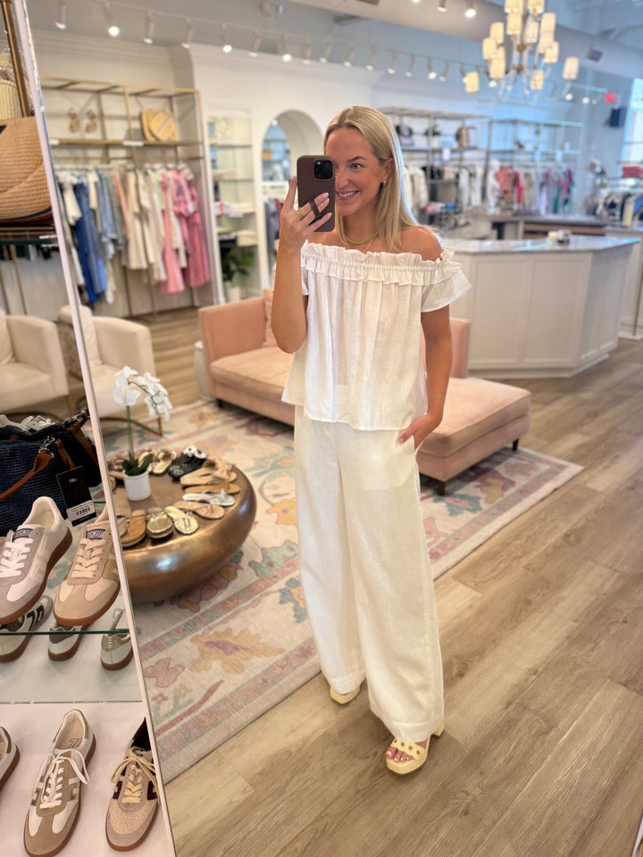 Fae Top Linen White