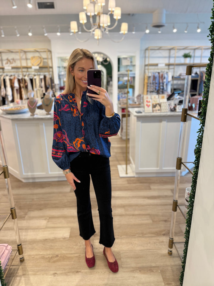 Martha Print Blouse