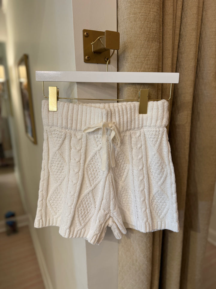 Sutton Chenille Cable Hoodie & Short Set