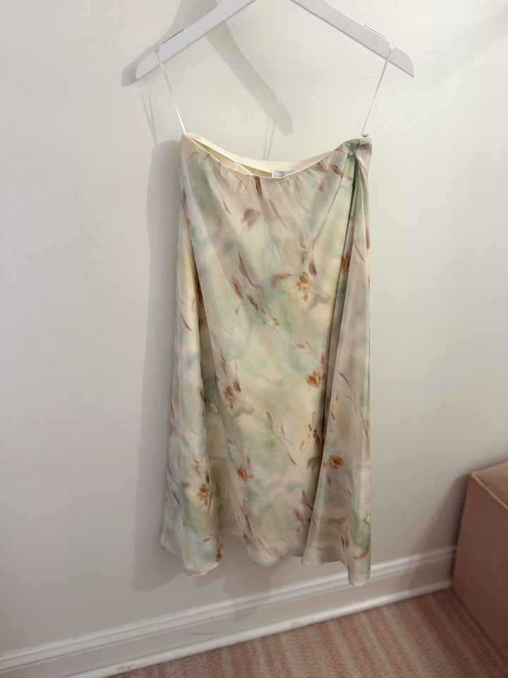 Barbara Satin Skirt Mint