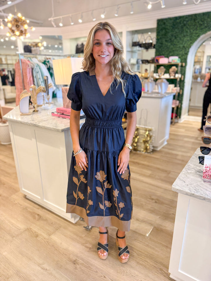 Josephine Midi Dress Navy