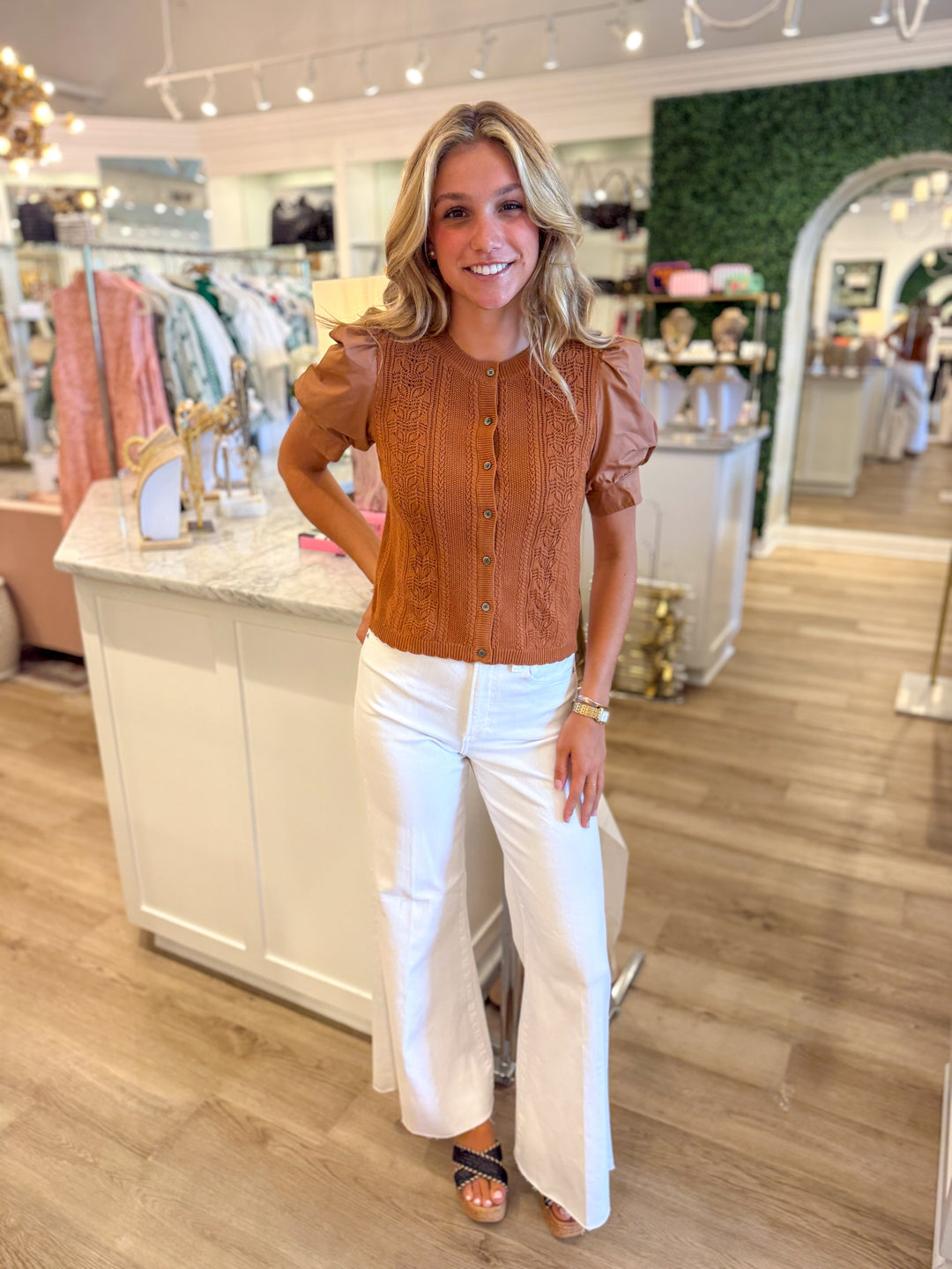 Caroline Knit Sweater Rust
