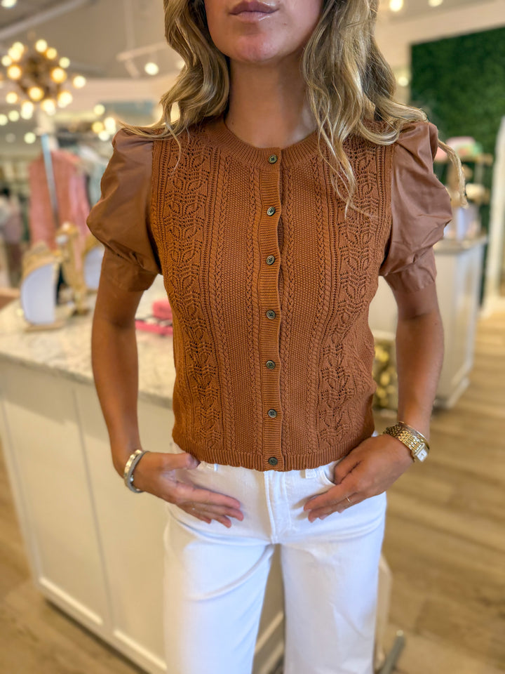 Caroline Knit Sweater Rust