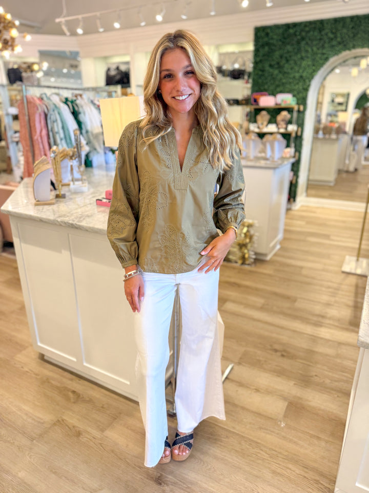 Lillian Blouse Olive