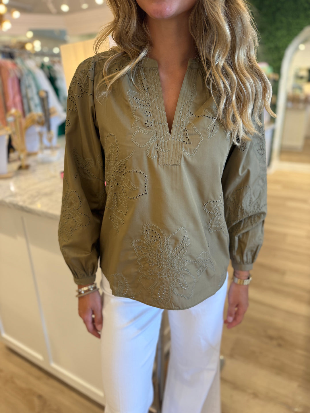 Lillian Blouse Olive