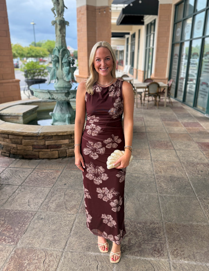 Grumari Draped Mesh Dress