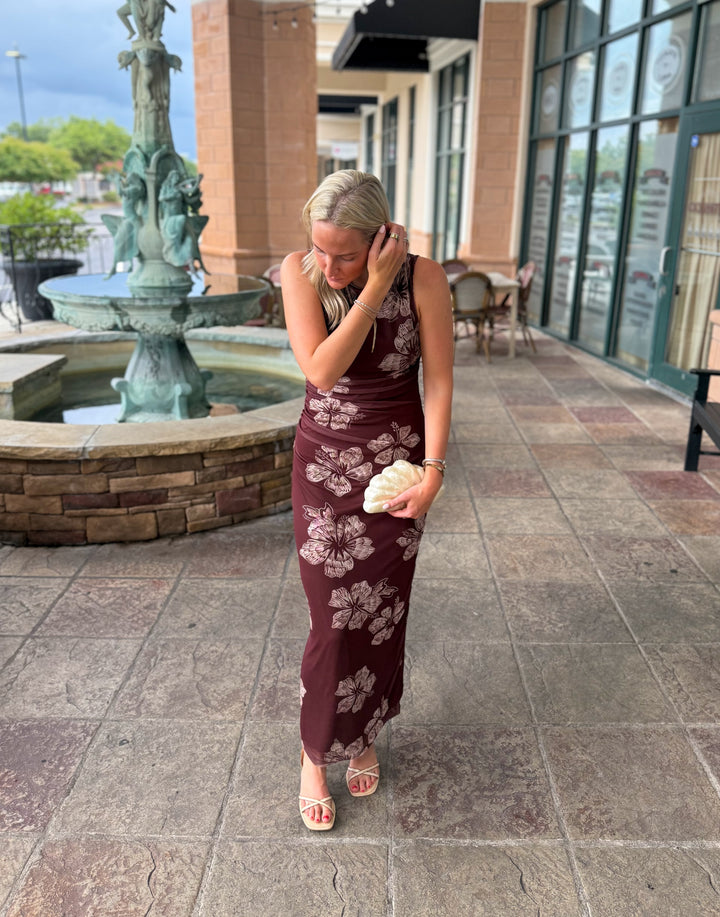 Grumari Draped Mesh Dress