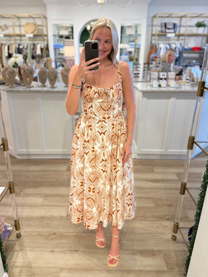 Sleeveless Corset Midi Dress