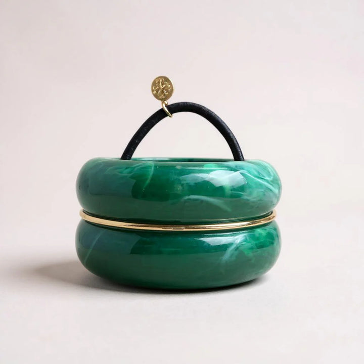 Double Hair Cuff Forest Green