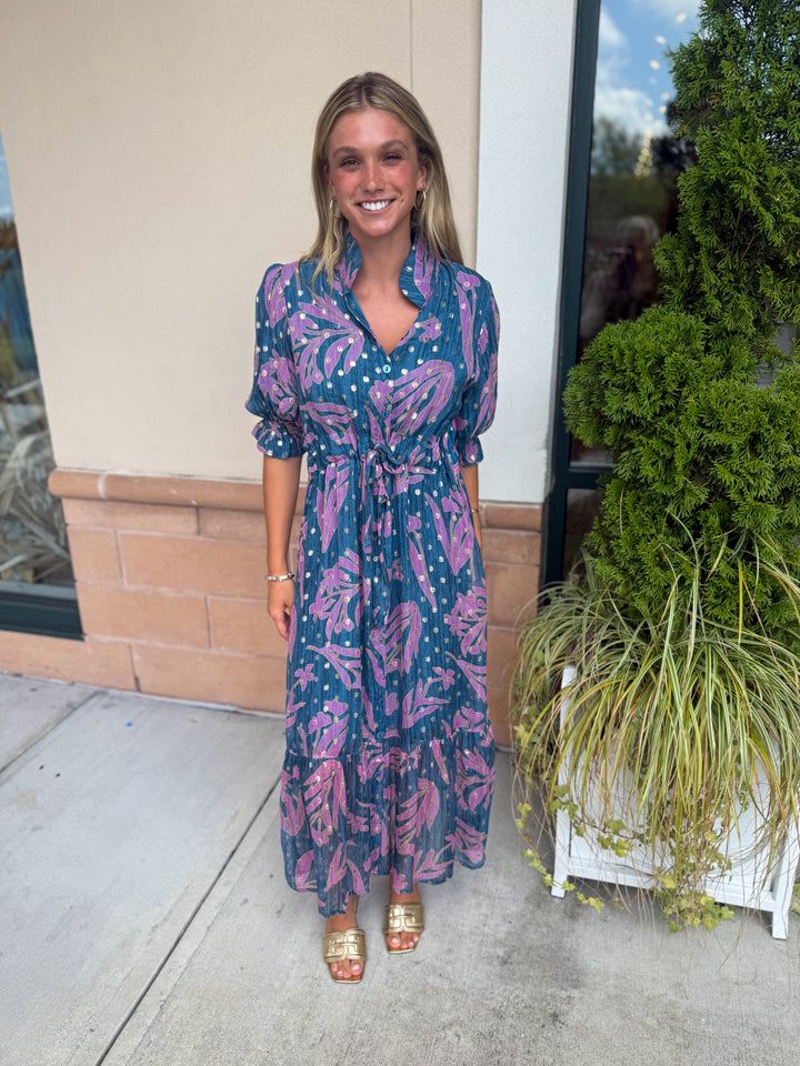 Catherine Dress Lurex Glow Gord
