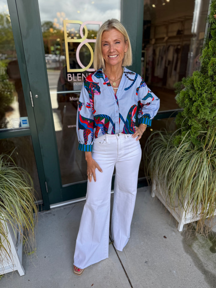 Elsa 3/4 Sleeve Top Cheetah Mirage