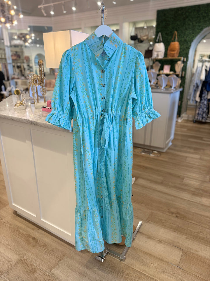 Catherine Dress Honeysuckle Stripe