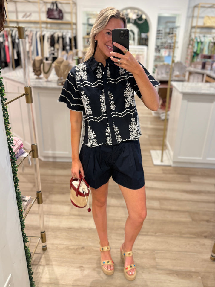 Clifton Shirt Navy/Whisper