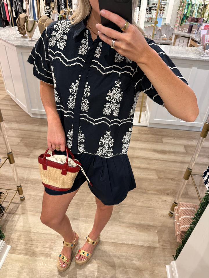 Clifton Shirt Navy/Whisper