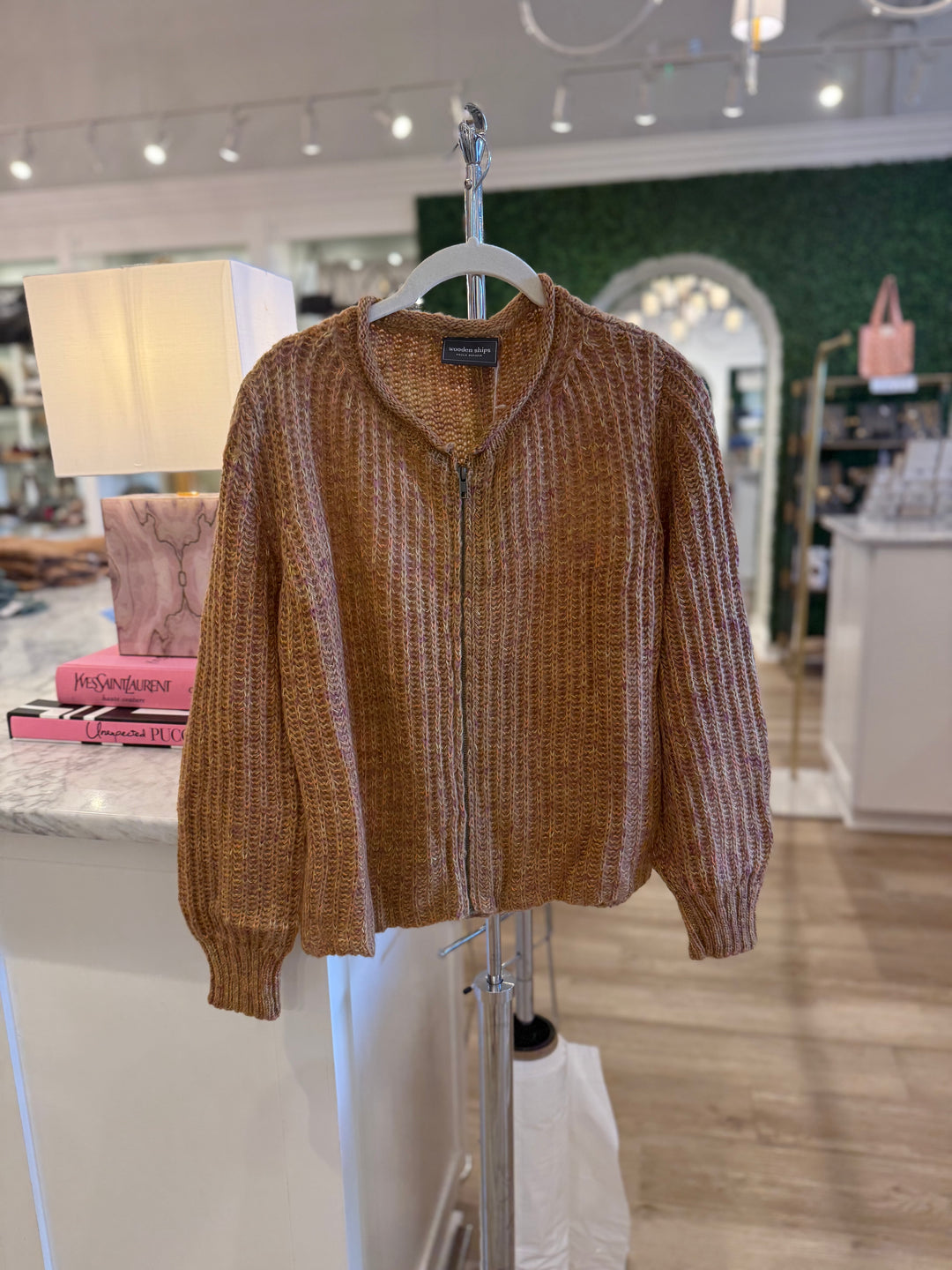 Lucy Zip Bomber Chunky Copper Heathered