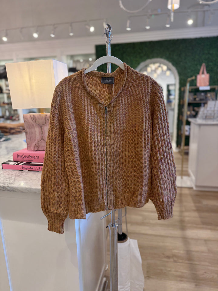 Lucy Zip Bomber Chunky Copper Heathered