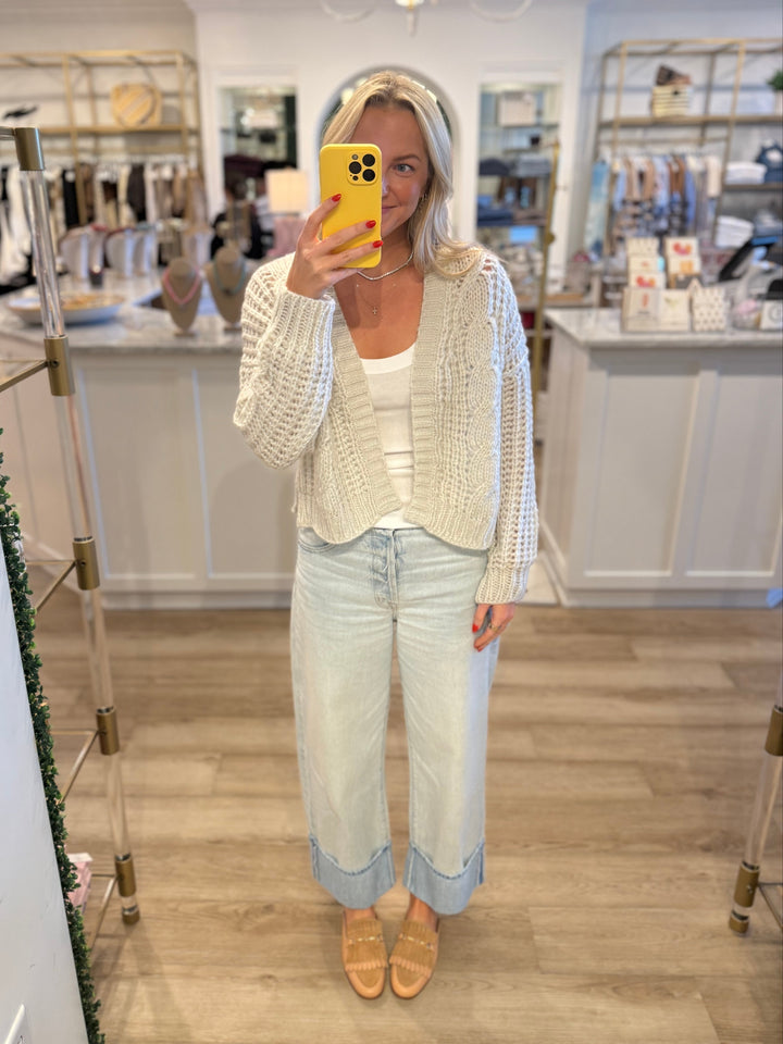 Olivia Cable Cardi Chunky Mirage