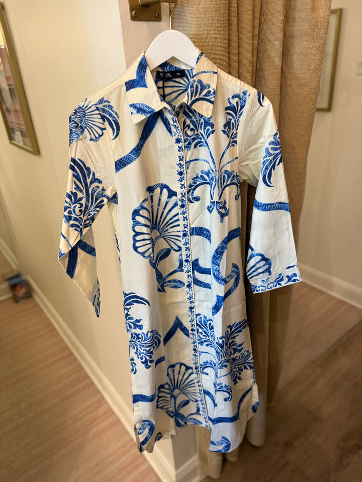 Liz Dress Blue Fresco
