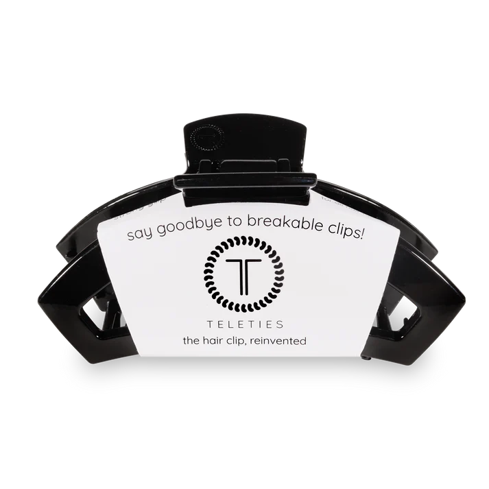 Open Hair Clip Large Jet Black