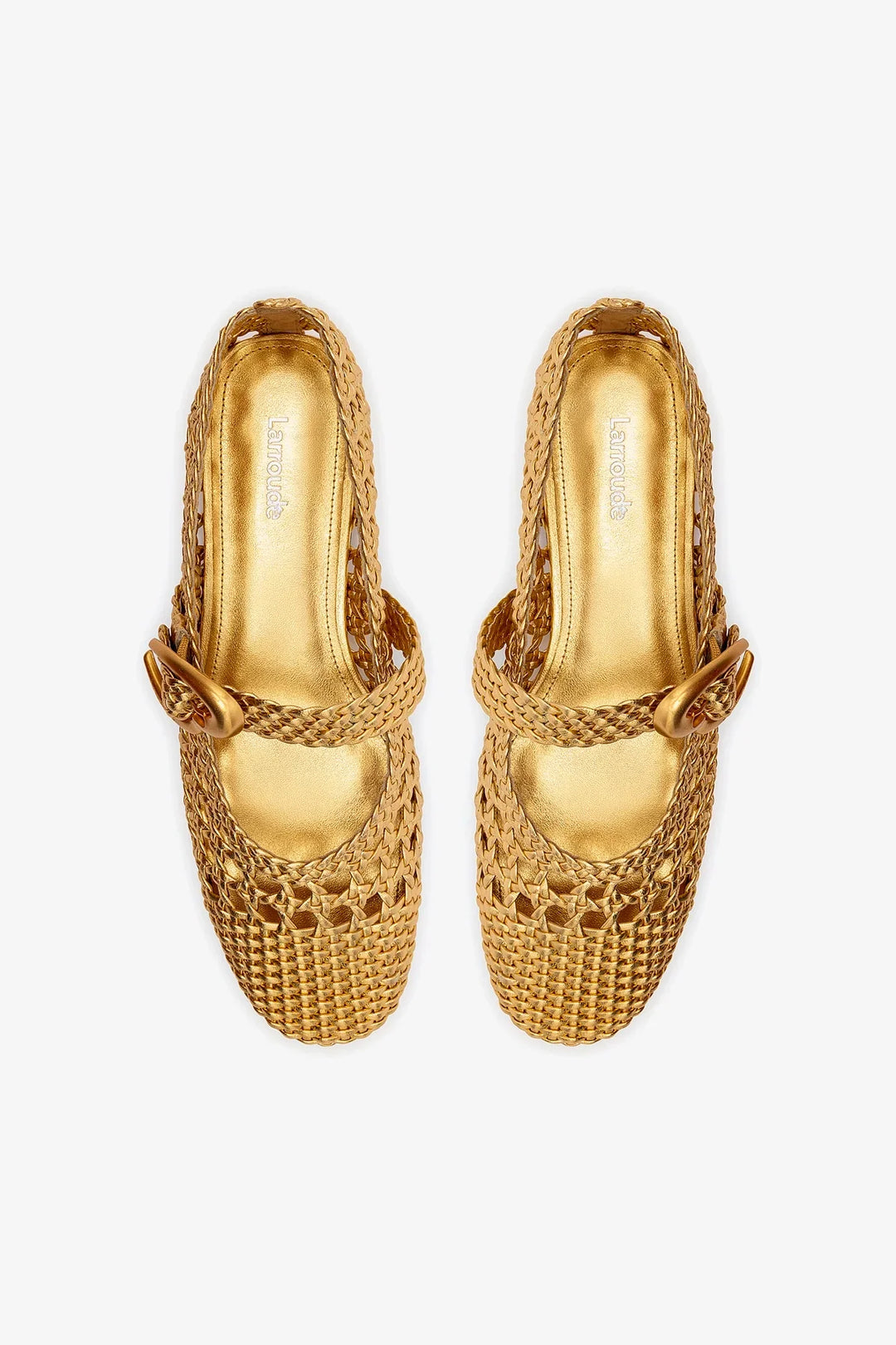 Verona Ballet Flat In Gold Leather