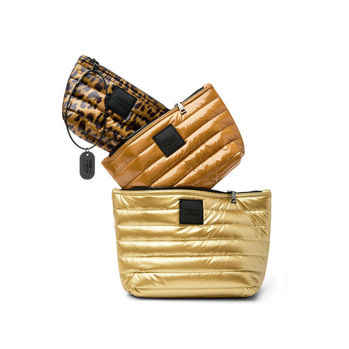 Travel Trio Organizational Pouches Gold