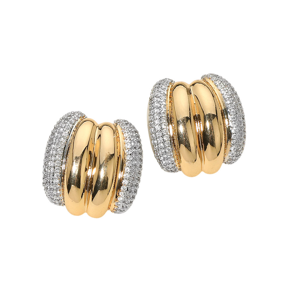 Cameron CZ Earrings Gold