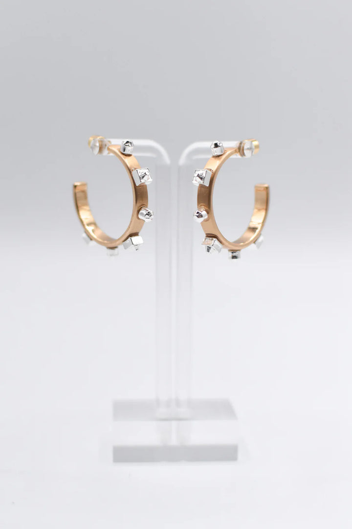 Mixed Metal Hoop Gold
