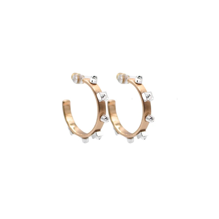 Mixed Metal Hoop Gold