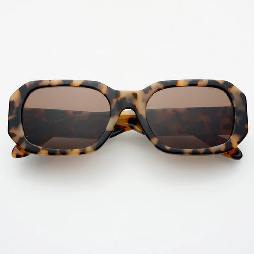 Onyx Acetate Womens Rectangular Sunglasses Milky Tortoise