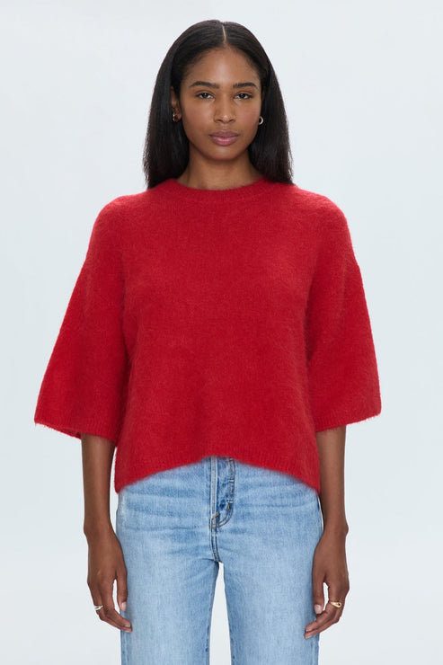 Micah Sweater Tee Ruby