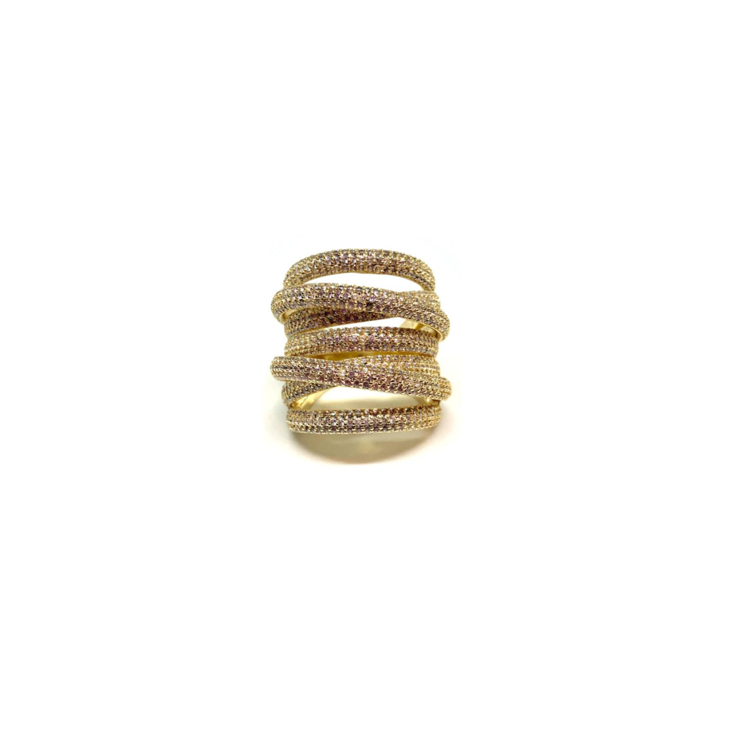Grande Twisted Luxe Ring Gold