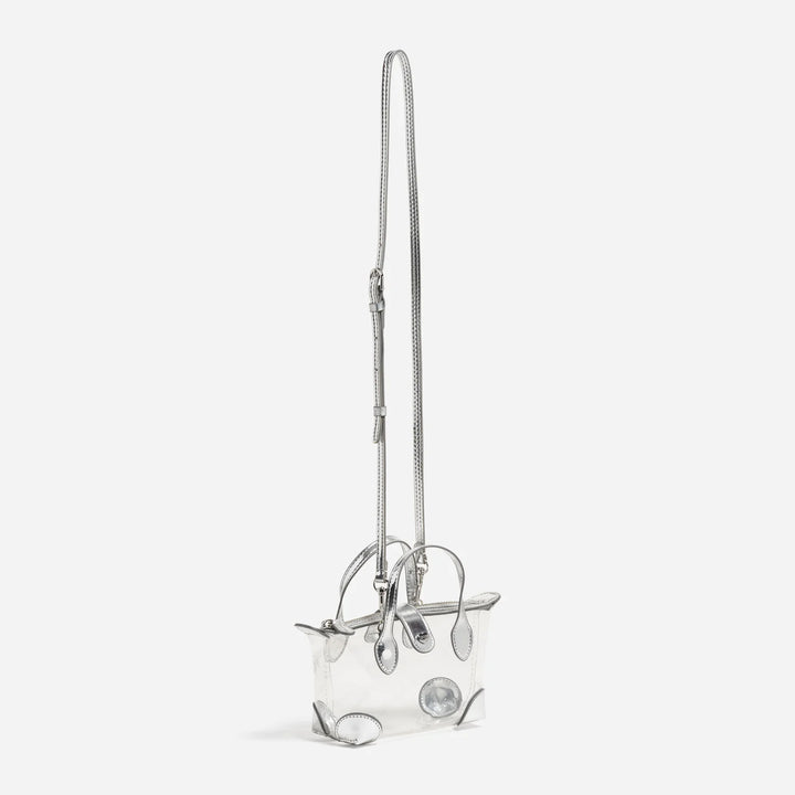 Clear Pouchette Crossbody 01 Silver Metallic