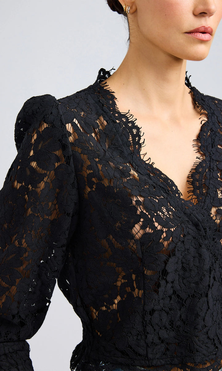 Kairi Lace Wrap Blouse