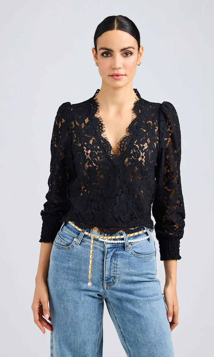 Kairi Lace Wrap Blouse
