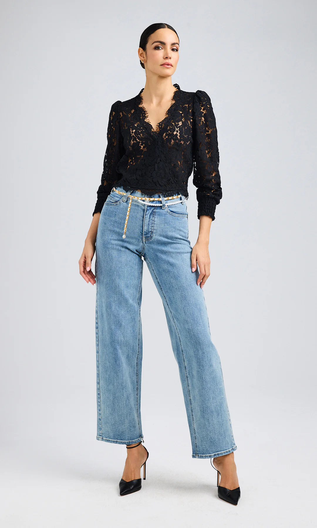 Kairi Lace Wrap Blouse
