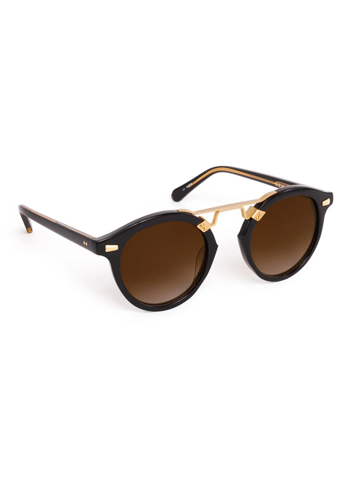 STL II Sunglasses Black + Black Tea 18K