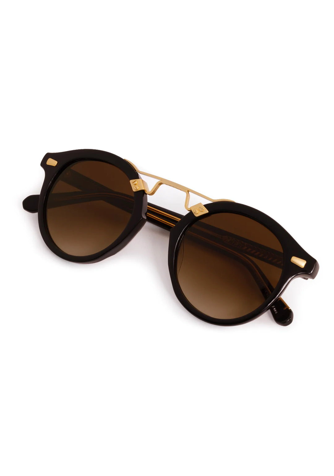 STL II Sunglasses Black + Black Tea 18K