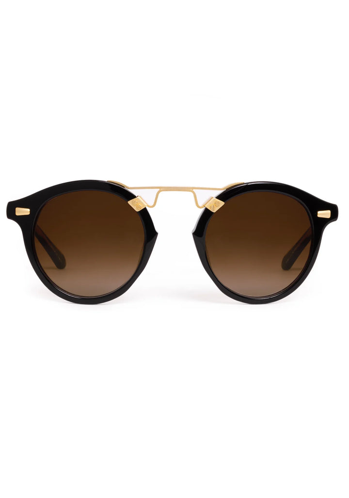 STL II Sunglasses Black + Black Tea 18K