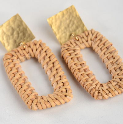 Square Post Wicker Rectangle Natural