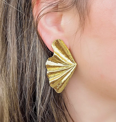 Cinched Fan Earrings