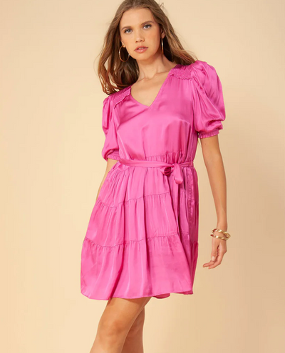 Melissa Short Sleeve Dress Pink